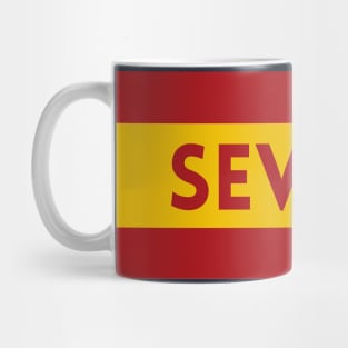 Seville City in Spain Flag Colors Mug